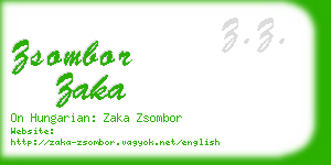 zsombor zaka business card